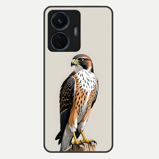  Clever Eagle Glass Case For iQOO Z6 Lite 5G back cover – full design glossy printed glass finish