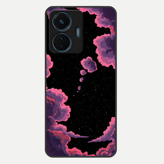  Cosmic Cloud Journey Glass Case For iQOO Z6 Lite 5G back cover – full design glossy printed glass finish