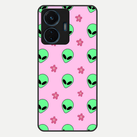  Cosmic Cute Crush Glass Case For iQOO Z6 Lite 5G back cover – full design glossy printed glass finish