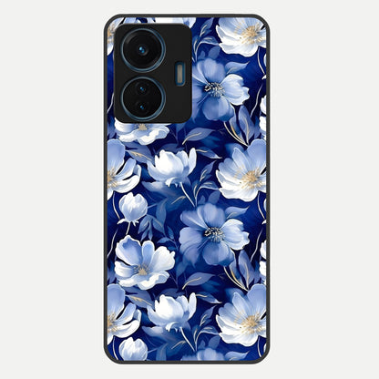  Cute Floral Patterns Glass Case For iQOO Z6 Lite 5G back cover – full design glossy printed glass finish