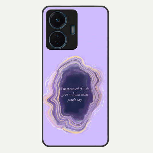  Damned People Quote Glass Case For iQOO Z6 Lite 5G back cover – full design glossy printed glass finish