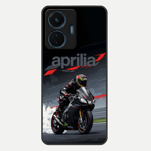  Dark Aprilla Glass Case For iQOO Z6 Lite 5G back cover – full design glossy printed glass finish