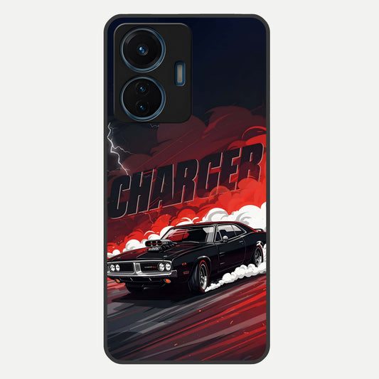  Dark Charger Fury Glass Case For iQOO Z6 Lite 5G back cover – full design glossy printed glass finish