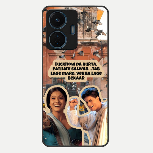  Desi Retro Vibes Glass Case For iQOO Z6 Lite 5G back cover – full design glossy printed glass finish