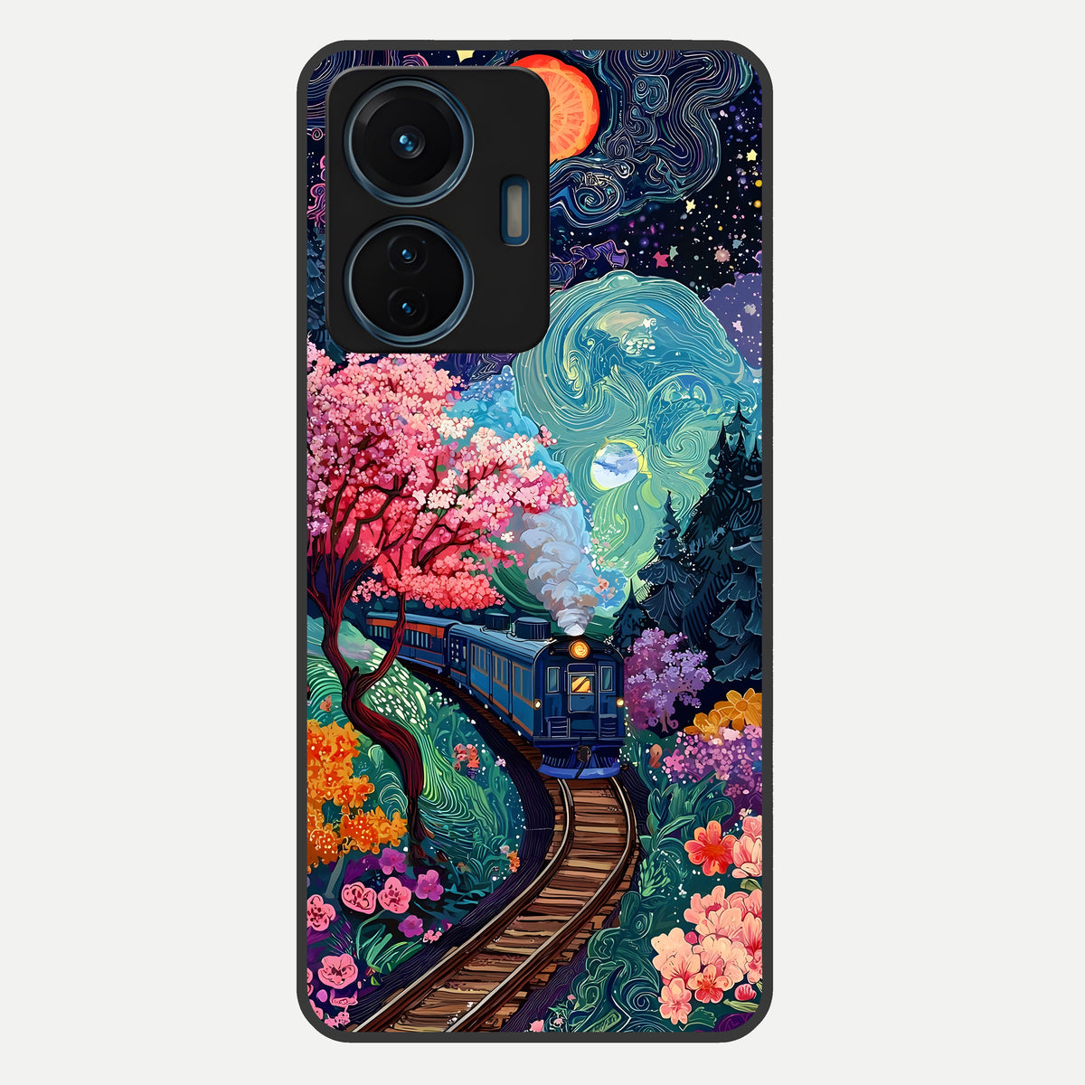  Digital Art Glass Case For iQOO Z6 Lite 5G back cover – full design glossy printed glass finish