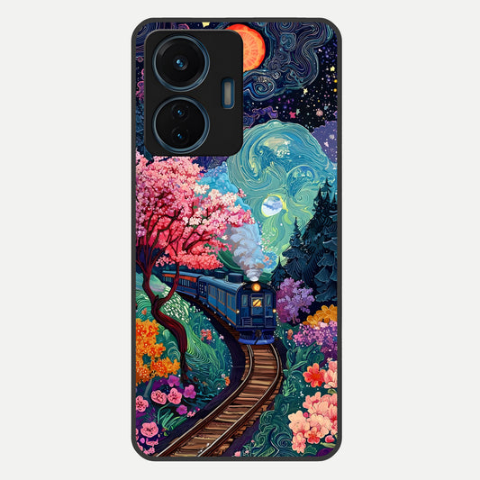  Digital Art Glass Case For iQOO Z6 Lite 5G back cover – full design glossy printed glass finish
