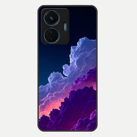  Dreamy Cloud Skies Glass Case For iQOO Z6 Lite 5G back cover – full design glossy printed glass finish