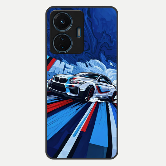  Drift Power Rush Glass Case For iQOO Z6 Lite 5G back cover – full design glossy printed glass finish