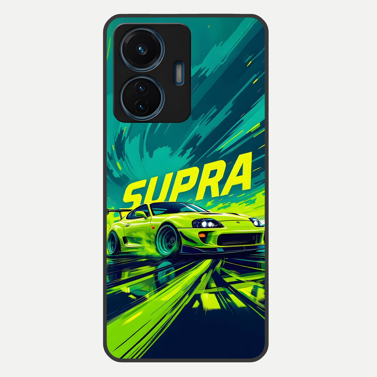  Electric Supra Thunder Glass Case For iQOO Z6 Lite 5G back cover – full design glossy printed glass finish