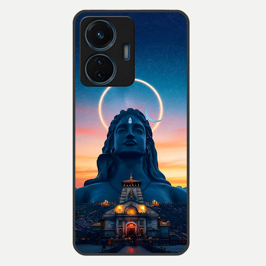  Eternal Shiva Aura Glass Case For iQOO Z6 Lite 5G back cover – full design glossy printed glass finish