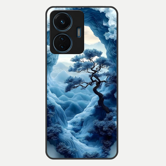  Frozen Serenity Gate Glass Case For iQOO Z6 Lite 5G back cover – full design glossy printed glass finish