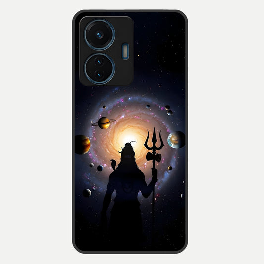  Galactic Shiva Vision Glass Case For iQOO Z6 Lite 5G back cover – full design glossy printed glass finish