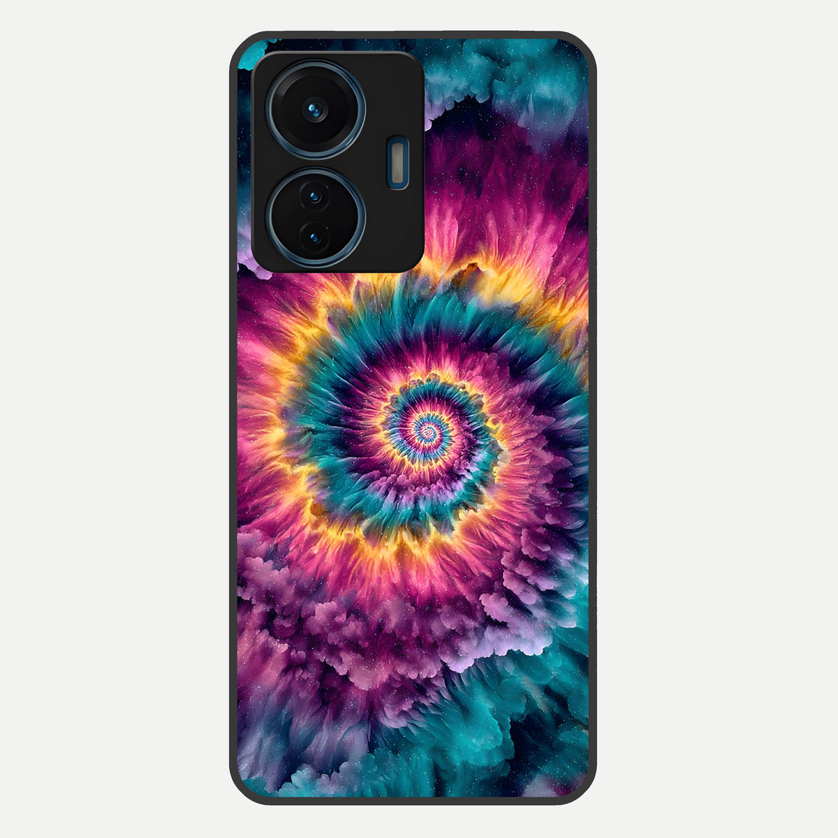  Galactic Spiral Burst Glass Case For iQOO Z6 Lite 5G back cover – full design glossy printed glass finish