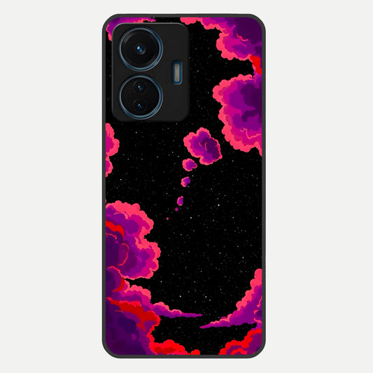  Galaxy Dream Frame Glass Case For iQOO Z6 Lite 5G back cover – full design glossy printed glass finish