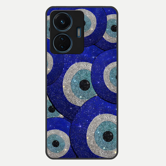  Galaxy Eye Flow Glass Case For iQOO Z6 Lite 5G back cover – full design glossy printed glass finish