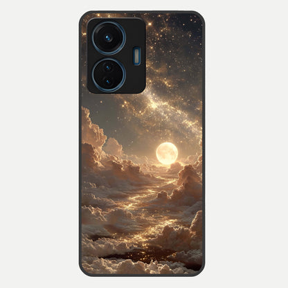  Golden Sky Dream Glass Case For iQOO Z6 Lite 5G back cover – full design glossy printed glass finish