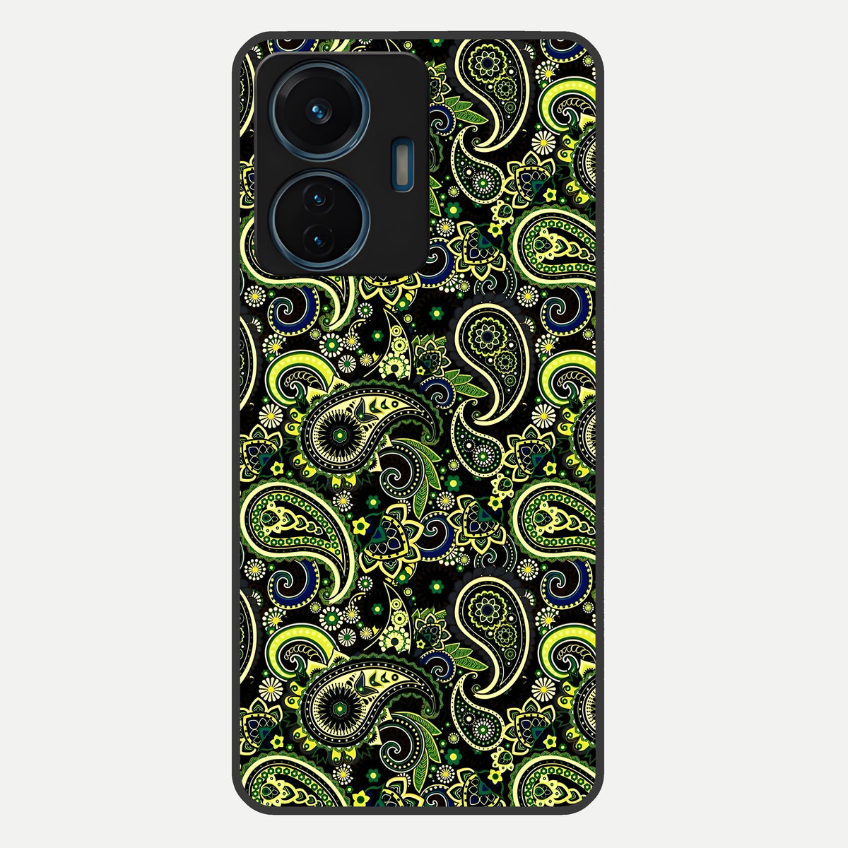  Green Lemon Glass Case For iQOO Z6 Lite 5G back cover – full design glossy printed glass finish
