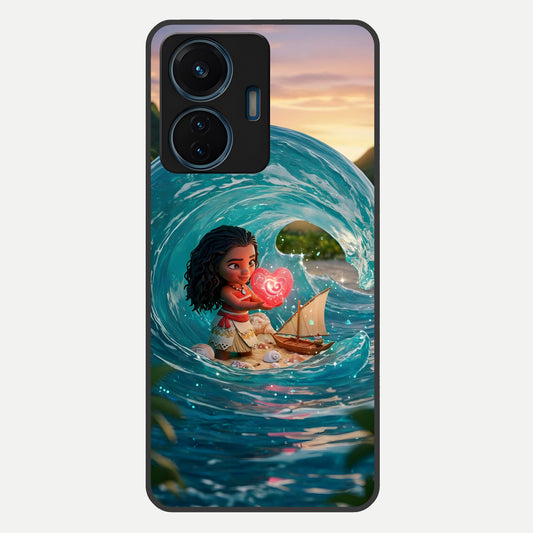  Heart of Ocean Glass Case For iQOO Z6 Lite 5G back cover – full design glossy printed glass finish