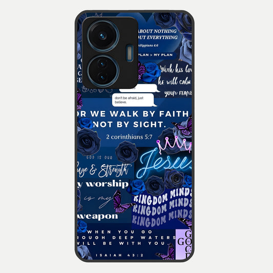  Kingdom Faith Glow Glass Case For iQOO Z6 Lite 5G back cover – full design glossy printed glass finish