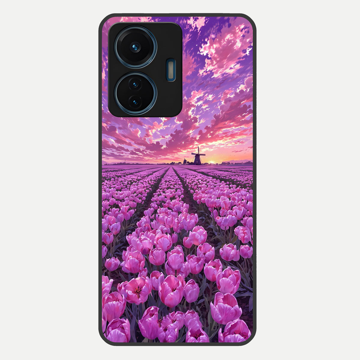  Lavender Dream Skies Glass Case For iQOO Z6 Lite 5G back cover – full design glossy printed glass finish
