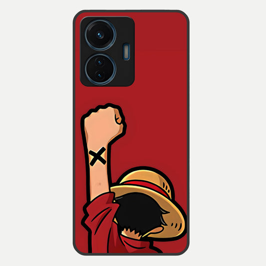  Luffy X Spirit Glass Case For iQOO Z6 Lite 5G back cover – full design glossy printed glass finish