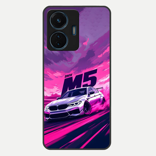  MS Neon Car Glass Case For iQOO Z6 Lite 5G back cover – full design glossy printed glass finish