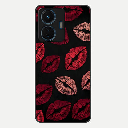  Midnight Kiss Love Glass Case For iQOO Z6 Lite 5G back cover – full design glossy printed glass finish