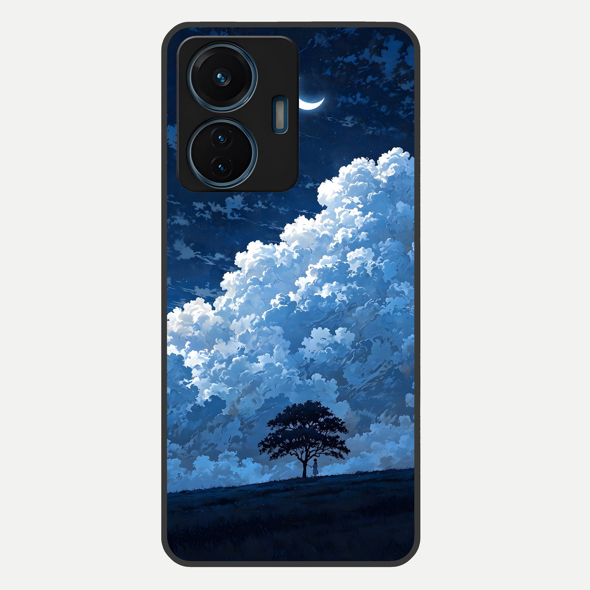  Midnight Sky Serenity Glass Case For iQOO Z6 Lite 5G back cover – full design glossy printed glass finish