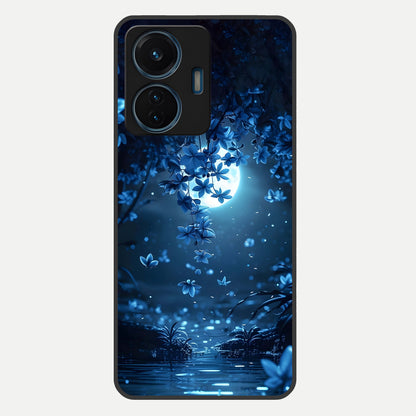  Moonlight Petal Dream Glass Case For iQOO Z6 Lite 5G back cover – full design glossy printed glass finish