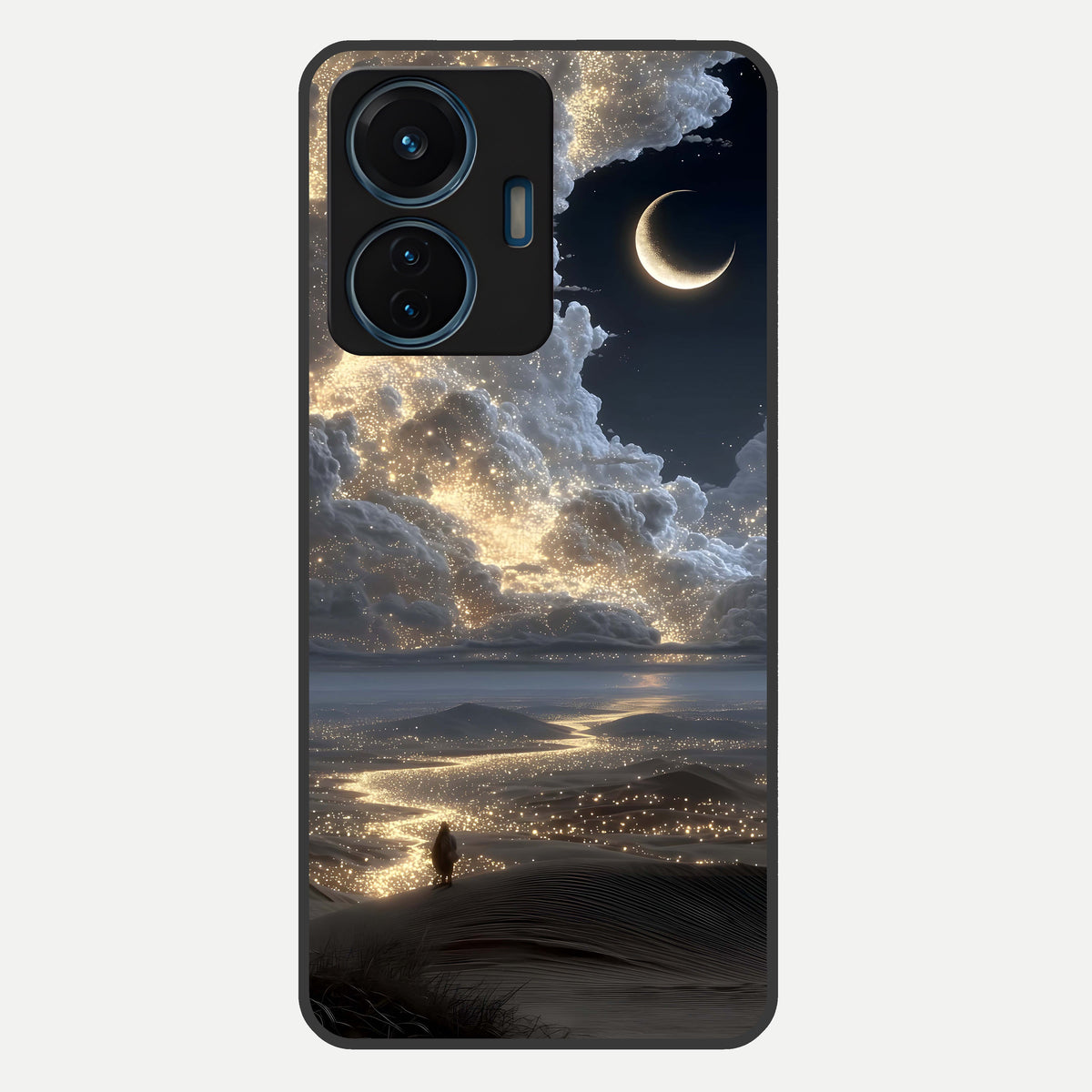  Moonlight Spark Path Glass Case For iQOO Z6 Lite 5G back cover – full design glossy printed glass finish