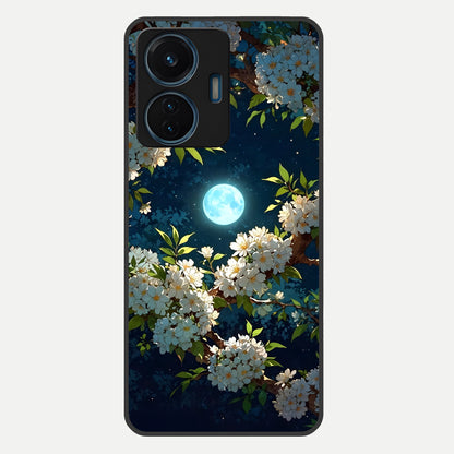 Moonlit Blossom Dream Glass Case For iQOO Z6 Lite 5G back cover – full design glossy printed glass finish