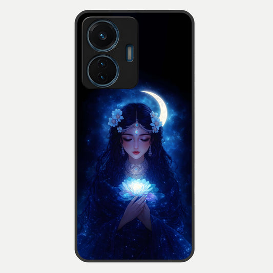  Mystic Moon Queen Glass Case For iQOO Z6 Lite 5G back cover – full design glossy printed glass finish