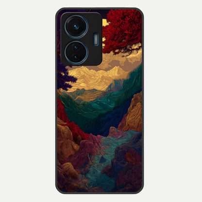  Mystic Valley Light Glass Case For iQOO Z6 Lite 5G back cover – full design glossy printed glass finish