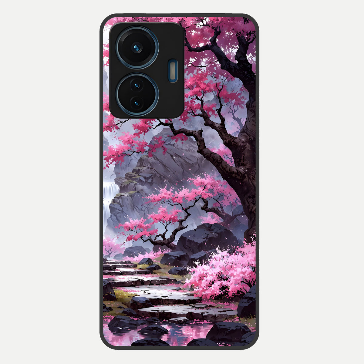  Pink Sunflower Glow Glass Case For iQOO Z6 Lite 5G back cover – full design glossy printed glass finish