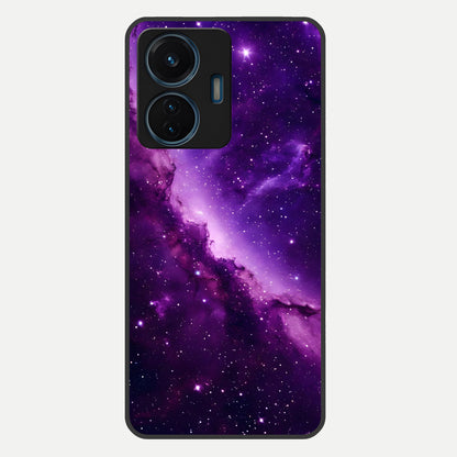  Purple Shade Sky Glass Case For iQOO Z6 Lite 5G back cover – full design glossy printed glass finish