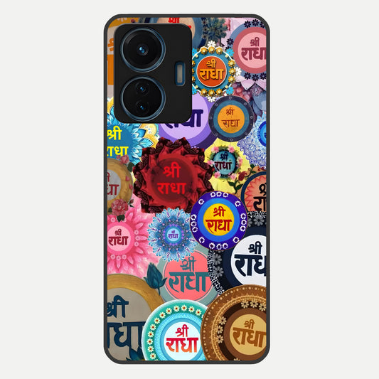  Radha Divine Bloom Glass Case For iQOO Z6 Lite 5G back cover – full design glossy printed glass finish