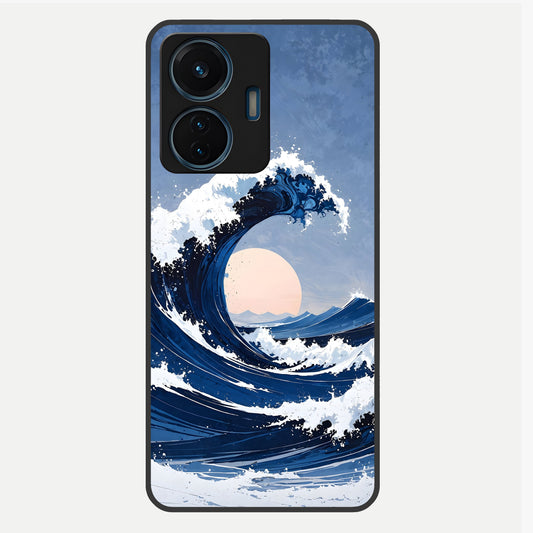  Rising Tide Power Glass Case For iQOO Z6 Lite 5G back cover – full design glossy printed glass finish