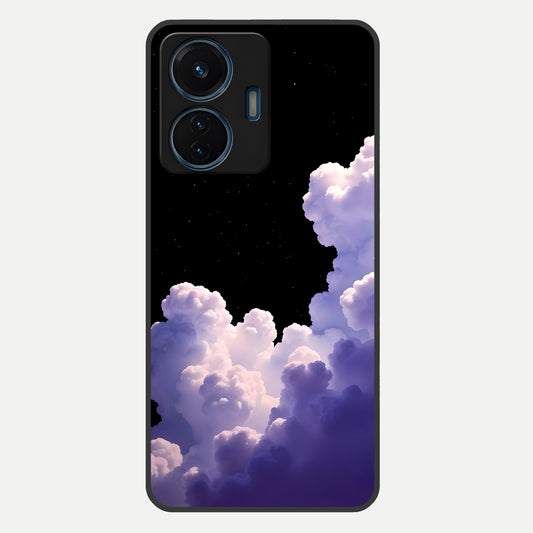  Starlit Night Whispers Glass Case For iQOO Z6 Lite 5G back cover – full design glossy printed glass finish