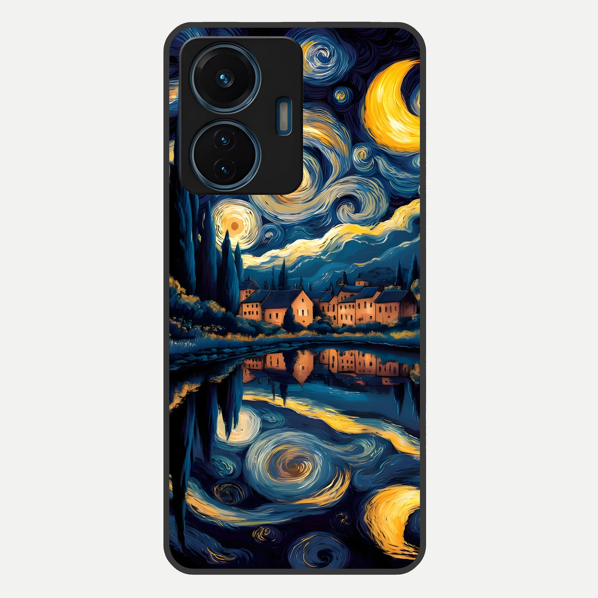  Starry Sky Serenity Glass Case For iQOO Z6 Lite 5G back cover – full design glossy printed glass finish