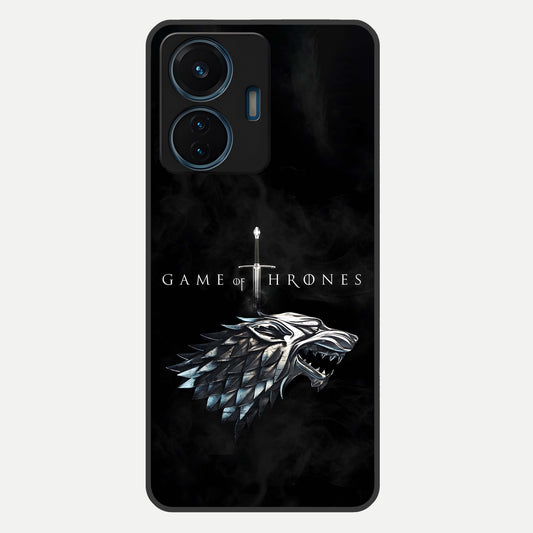  Throne Wolf Legacy Glass Case For iQOO Z6 Lite 5G back cover – full design glossy printed glass finish
