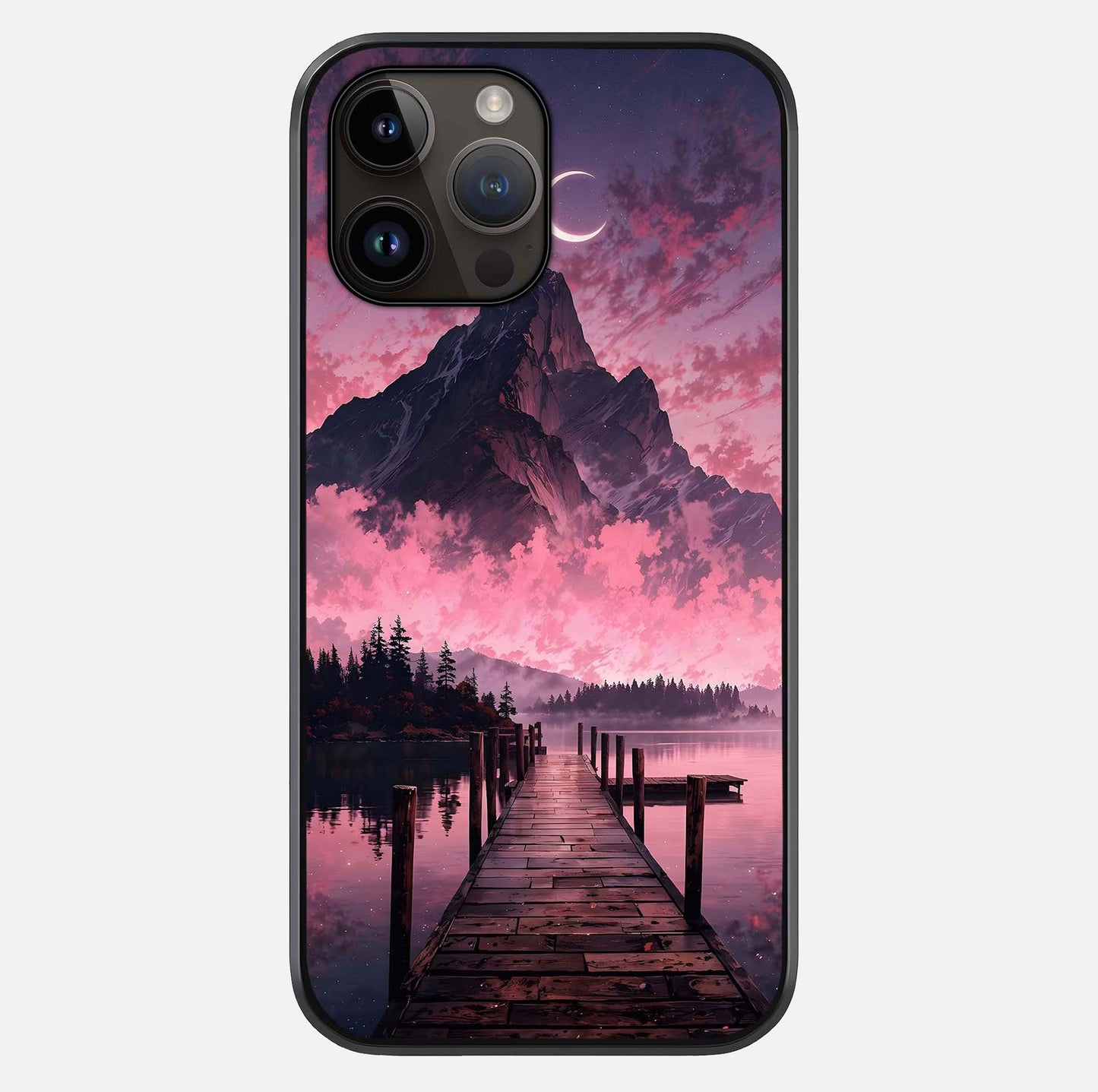 Beautiful Mountain View Glass Case For iPhone 14 Pro Max by Custom World