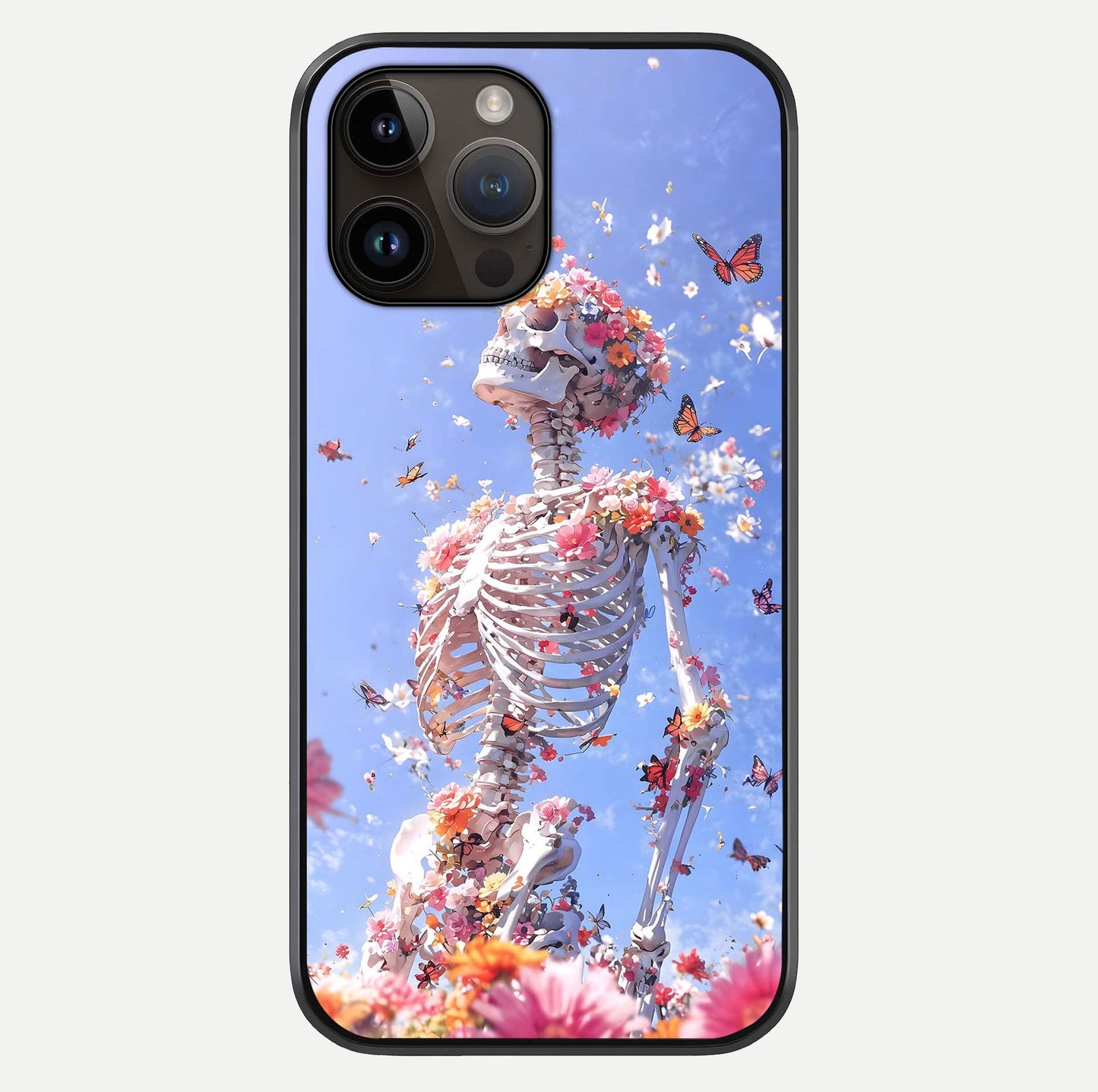 Bloom Beyond Bones Glass Case For iPhone 14 Pro Max by Custom World