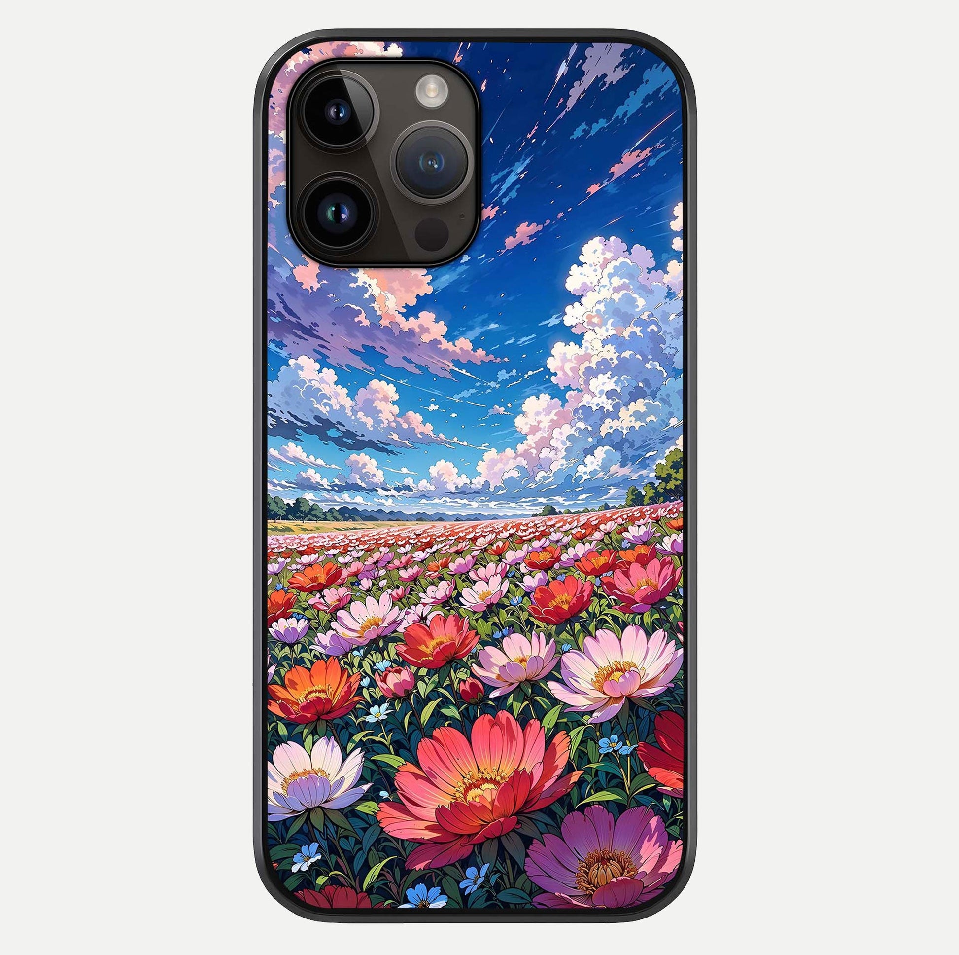 Blossom Sky Field Glass Case For iPhone 14 Pro Max by Custom World