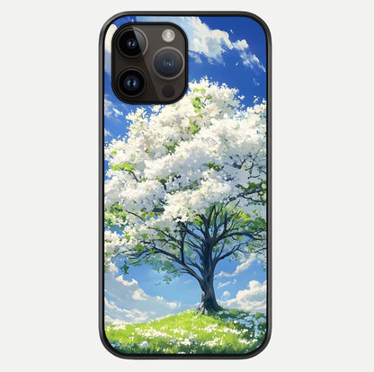 Blossom Sky Serenity Glass Case For iPhone 14 Pro Max by Custom World