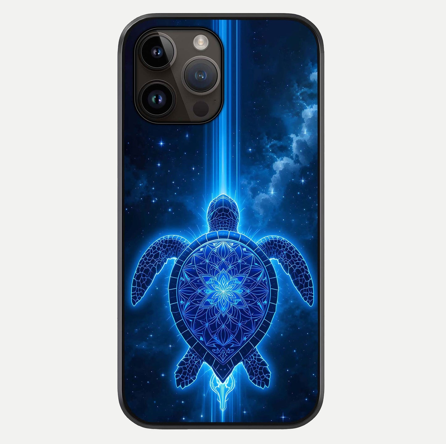 Blue Galaxy Turtle Glass Case For iPhone 14 Pro Max by Custom World