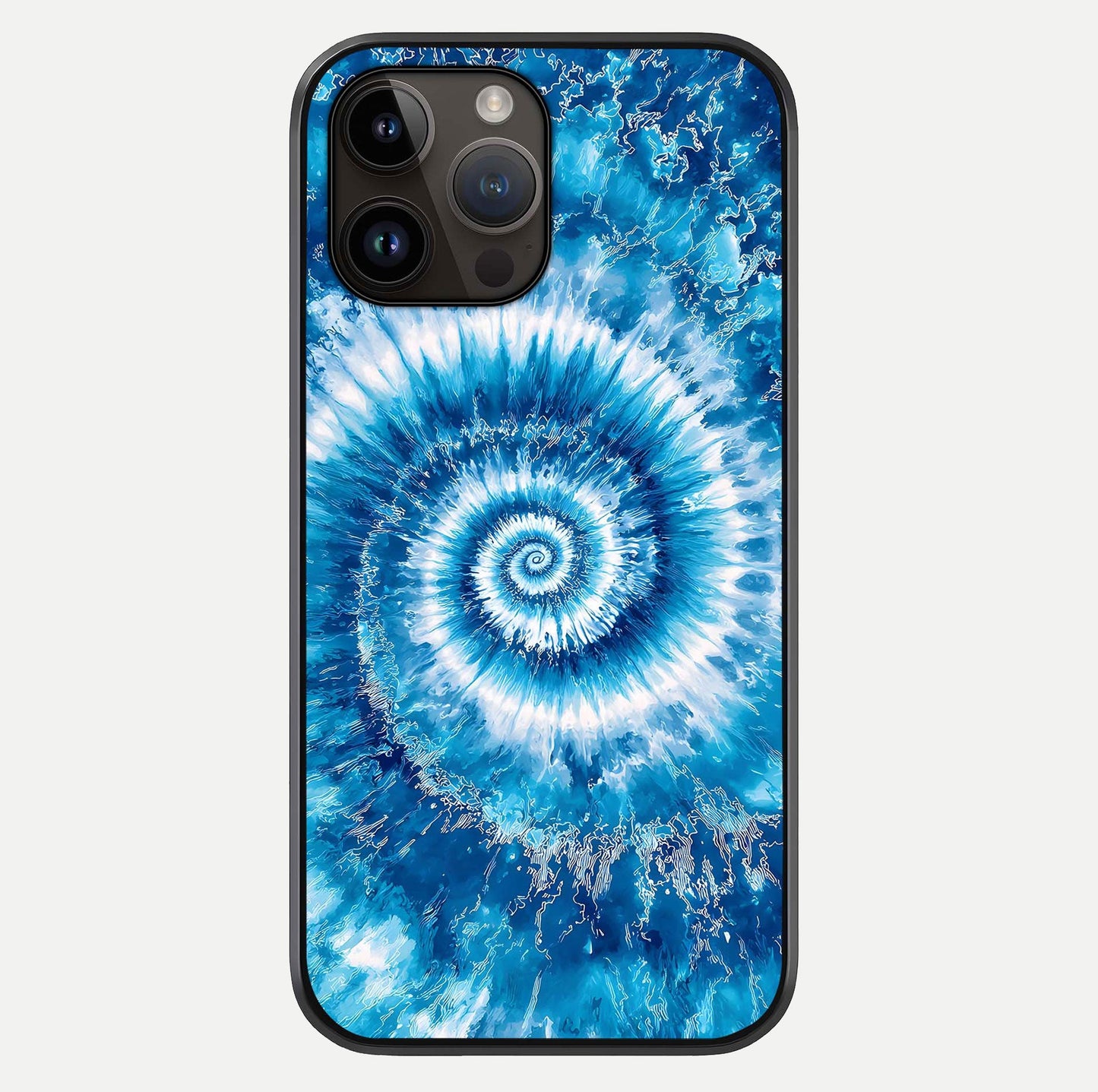 Blue Galaxy Wave Glass Case For iPhone 14 Pro Max by Custom World