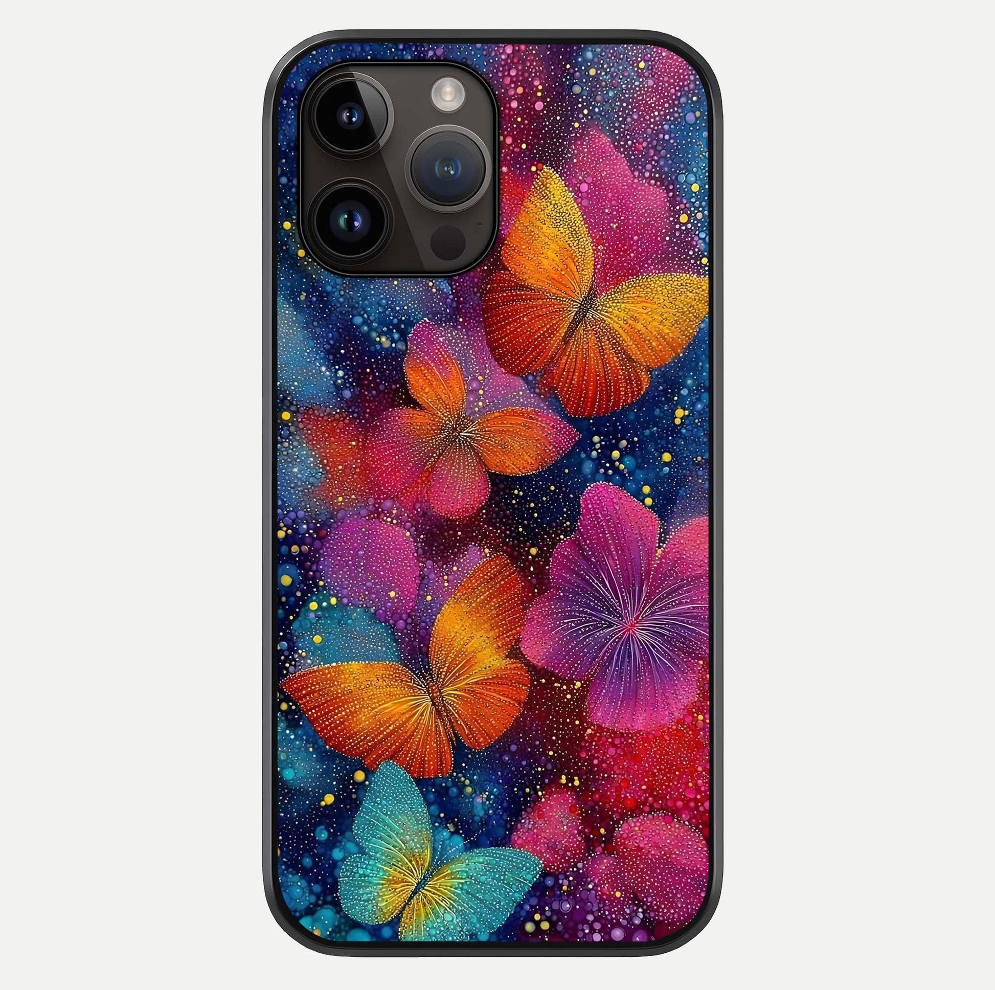 Butterfly Dream Mist Glass Case For iPhone 14 Pro Max by Custom World