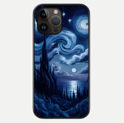 Celestial Dream Van Gogh Glass Case For iPhone 14 Pro Max by Custom World
