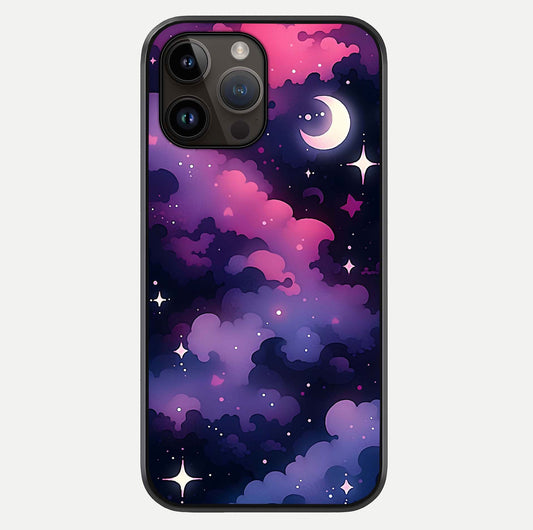 Celestial Moon Magic Glass Case For iPhone 14 Pro Max by Custom World