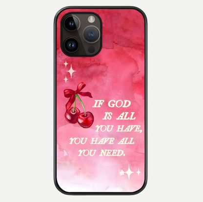 Cherry Quote Glass Case For iPhone 14 Pro Max by Custom World